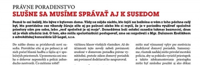 Naša právna poradňa v júnovom Ružinovskom Echu